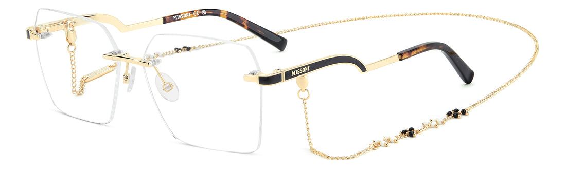 Lunettes de vue missoni mis 0303 000 dorado square femenino taille 56mm - Vue principale
