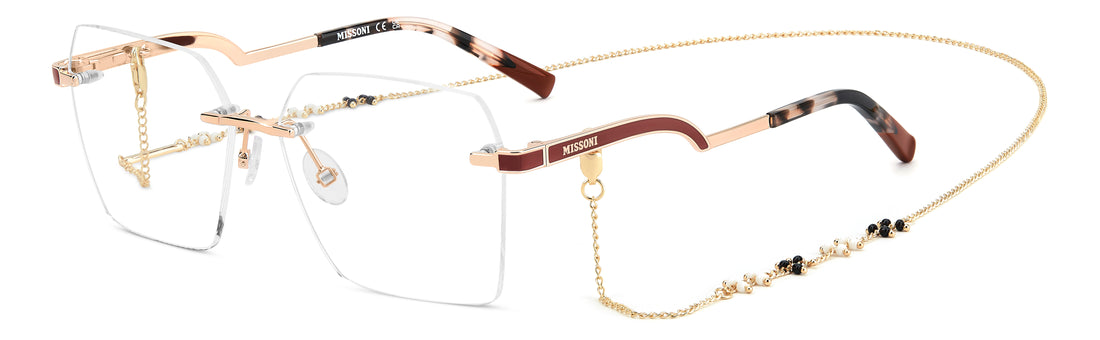 Lunettes de vue missoni mis 0303 ddb dorado square femenino taille 56mm - Vue principale