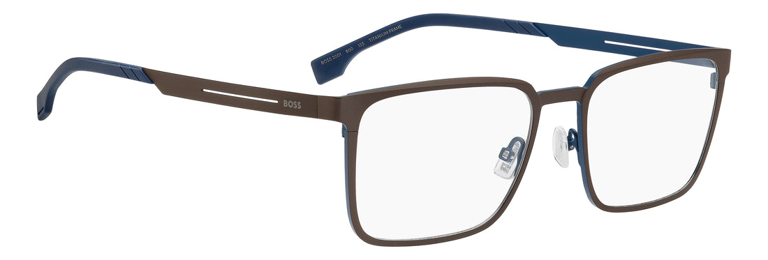Brillen hugo boss boss 2001 800 marron rectangular masculino größe 57mm - Detailansicht