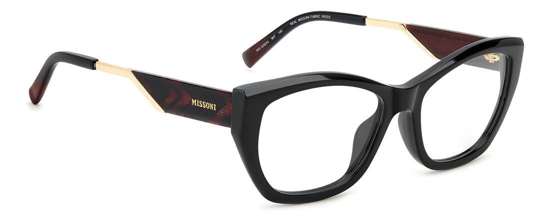 Brillen missoni mis 0292/g 807 negro rectangular femenino größe 54mm - Detailansicht