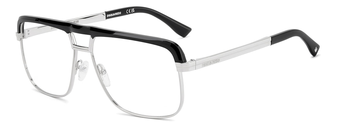 Brillen dsquared2 d2 0215 bsc negro rectangular masculino größe 60mm - Hauptansicht