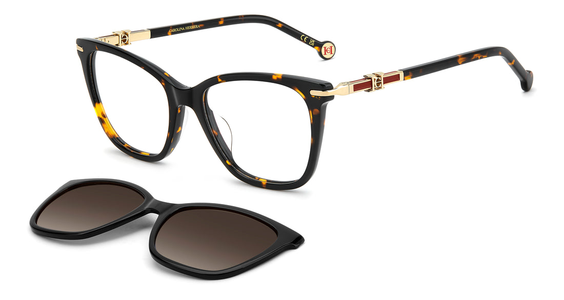 Lunettes de soleil carolina herrera her 0422/g/c 086 la havana rectangular femenino taille 54mm - Vue principale