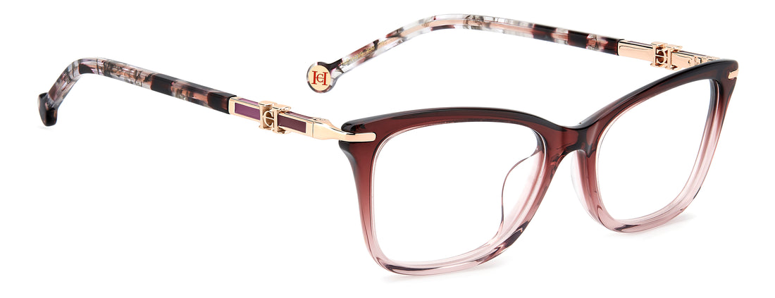 Lunettes de vue carolina herrera her 0423/g 2oo rojo rectangular femenino taille 53mm - Vue détaillée