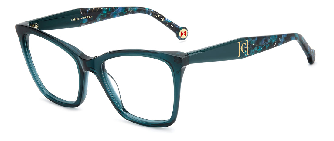 Brillen carolina herrera her 0419 zi9 verde rectangular femenino größe 53mm - Hauptansicht