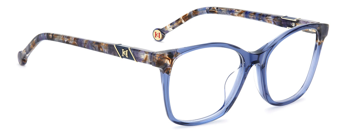 Lunettes de vue carolina herrera her 0431/g pjp azul rectangular femenino taille 53mm - Vue détaillée