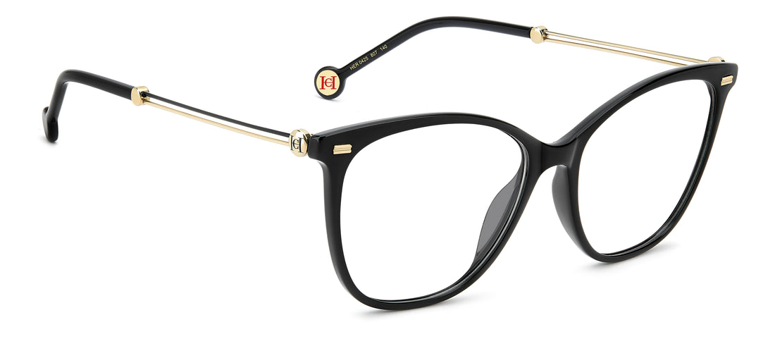 Lunettes de vue carolina herrera her 0425 807 negro rectangular femenino taille 54mm - Vue détaillée