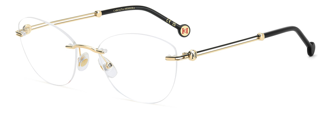 Lunettes de vue carolina herrera her 0427 j5g dorado cat eye femenino taille 55mm - Vue principale