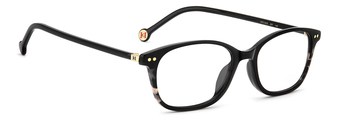 Lunettes de vue carolina herrera her 0435 807 negro rectangular femenino taille 52mm - Vue détaillée