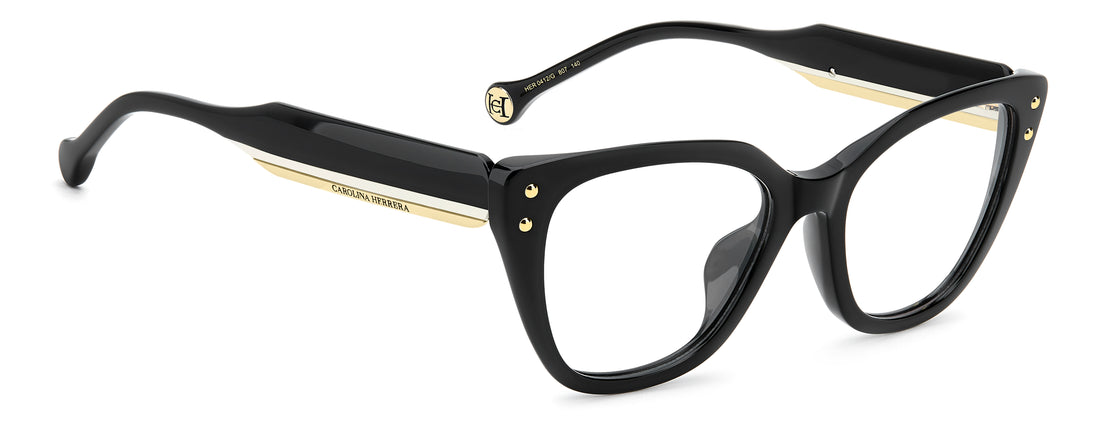 Brillen carolina herrera her 0412/g 807 negro rectangular femenino größe 52mm - Detailansicht