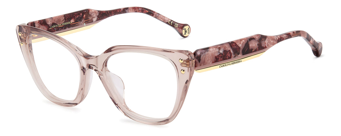 Brillen carolina herrera her 0412/g fwm beige rectangular femenino größe 52mm - Hauptansicht