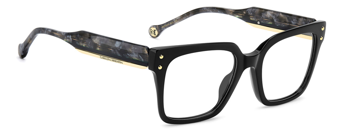 Brillen carolina herrera her 0413 807 negro rectangular femenino größe 51mm - Detailansicht
