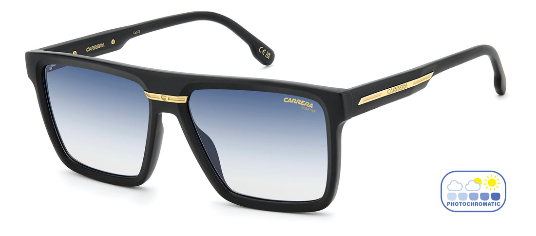Solglasögon carrera victory c 03/s 003 7q negro rectangular masculino storlek 58mm - Huvudvy