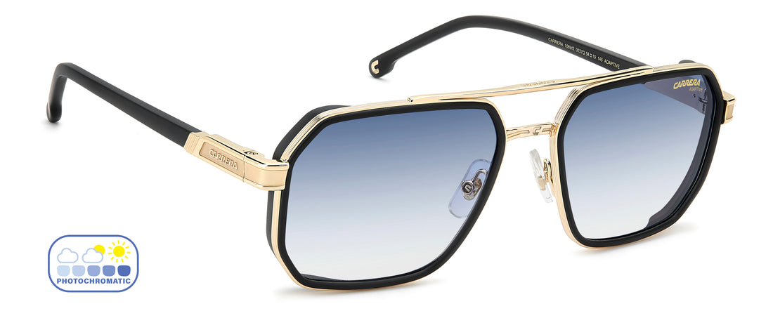 Solglasögon carrera 1069/s 003 7q negro rectangular masculino storlek 58mm - Detaljvy