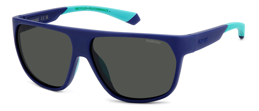 Gafas de sol polaroid pld 7053/s fll m9 azul rectangular flat top masculino talla 60mm - Vista principal