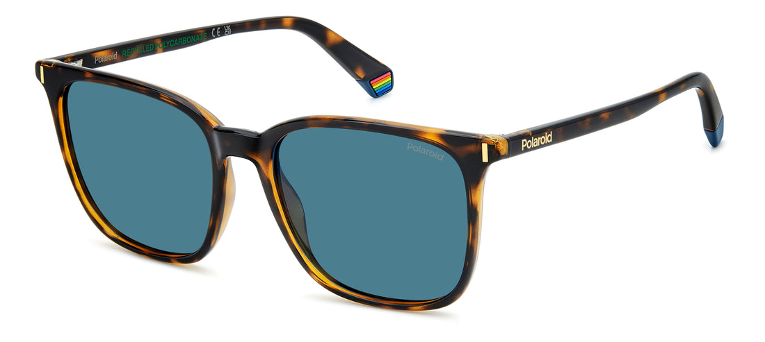 Óculos de sol polaroid pld 6226/s 086 c3 havana rectangular femenino tamanho 54mm - Vista principal