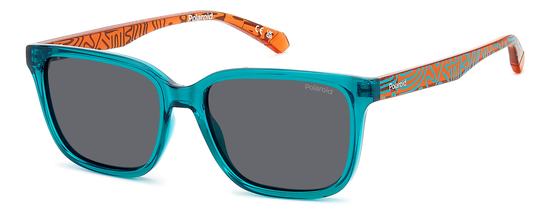 Gafas de sol polaroid kids pld 8063/s tcf m9 azul rectangular infantil talla 49mm - Vista principal