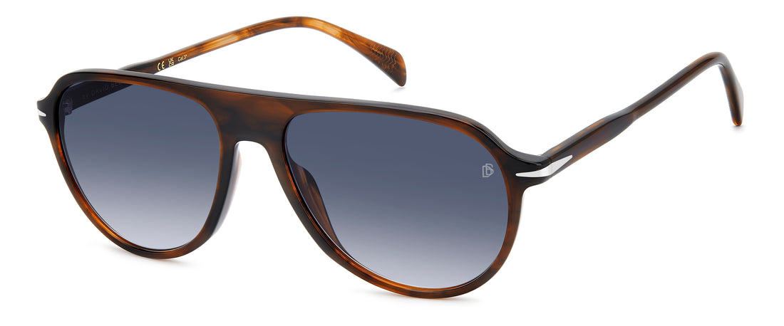 Sunglasses david beckham db 1200/s ex4 08 marron pilot masculino size 55mm - Main view