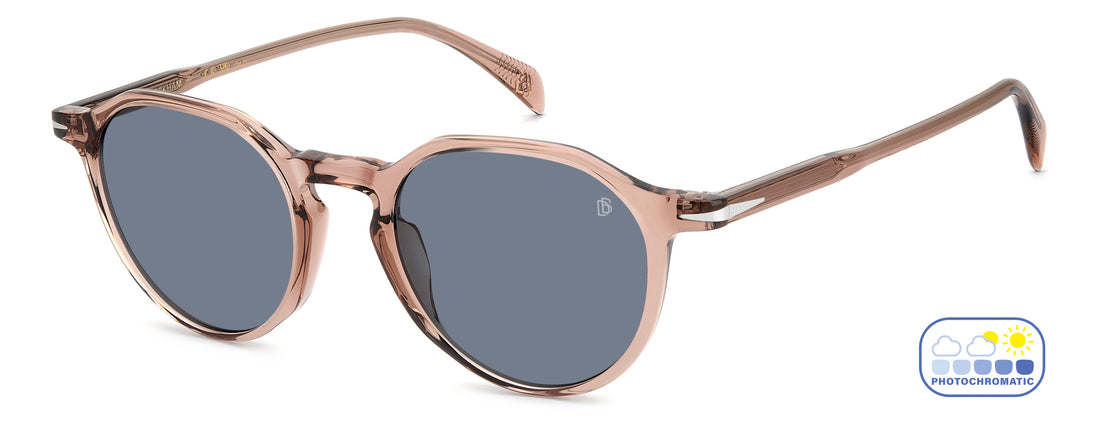 Óculos de sol david beckham db 1217/s 35j qz rosa pantos masculino tamanho 50mm - Vista de detalhe