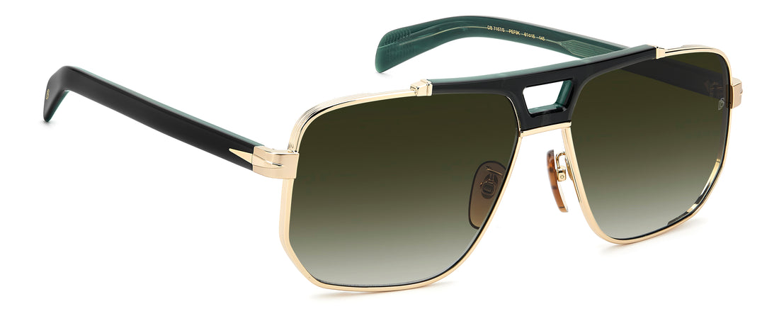 Óculos de sol david beckham db 7157/s pef 9k dorado square masculino tamanho 61mm - Vista de detalhe