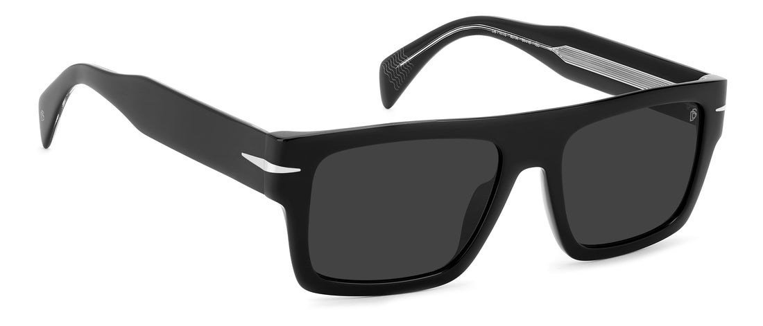 Óculos de sol david beckham db 7161/s 807 ir negro rectangular masculino tamanho 54mm - Vista de detalhe