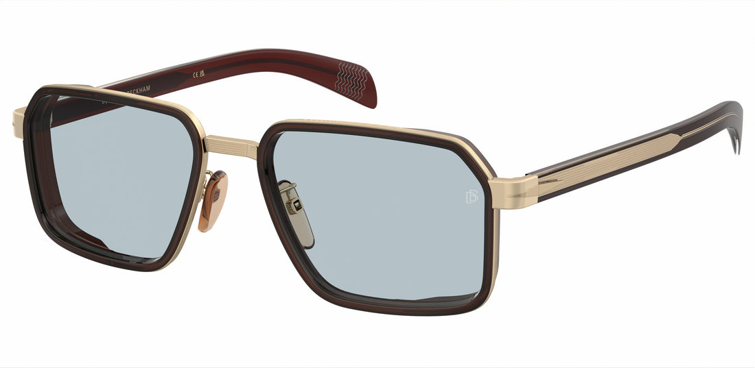 Óculos de sol david beckham db 7158/s 01q sd dorado rectangular masculino tamanho 57mm - Vista principal