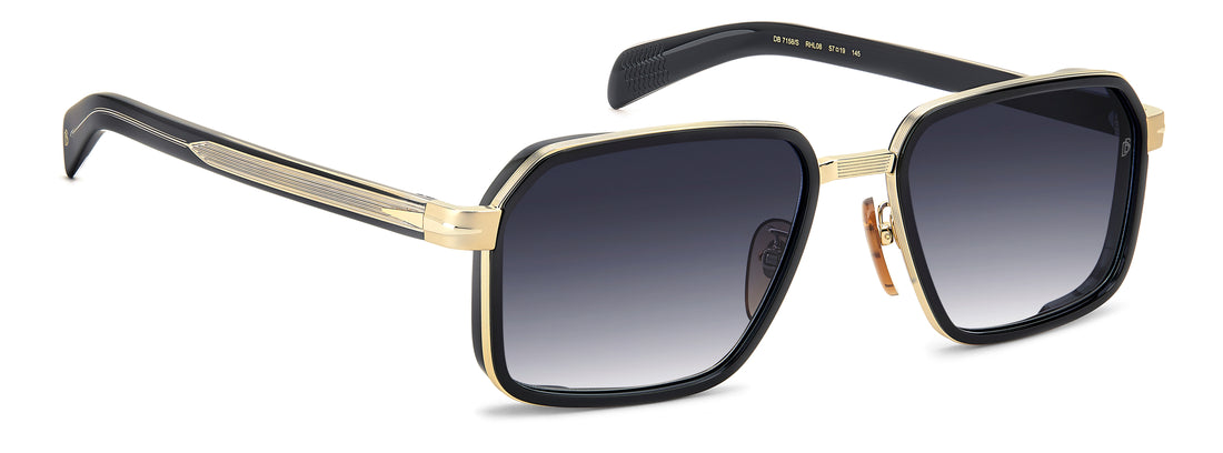 Óculos de sol david beckham db 7158/s rhl 08 dorado rectangular masculino tamanho 57mm - Vista de detalhe