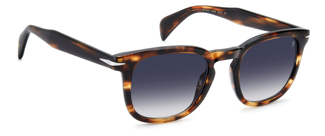 Sunglasses david beckham db 1221/s ex4 08 marron square masculino size 52mm - Detailed view