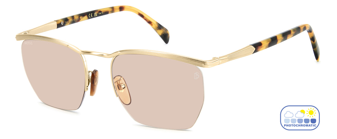 Óculos de sol david beckham db 1225/s hm2 63 dorado square masculino tamanho 55mm - Vista principal