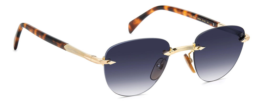 Óculos de sol david beckham db 1224/s 0nr 08 dorado square masculino tamanho 51mm - Vista de detalhe