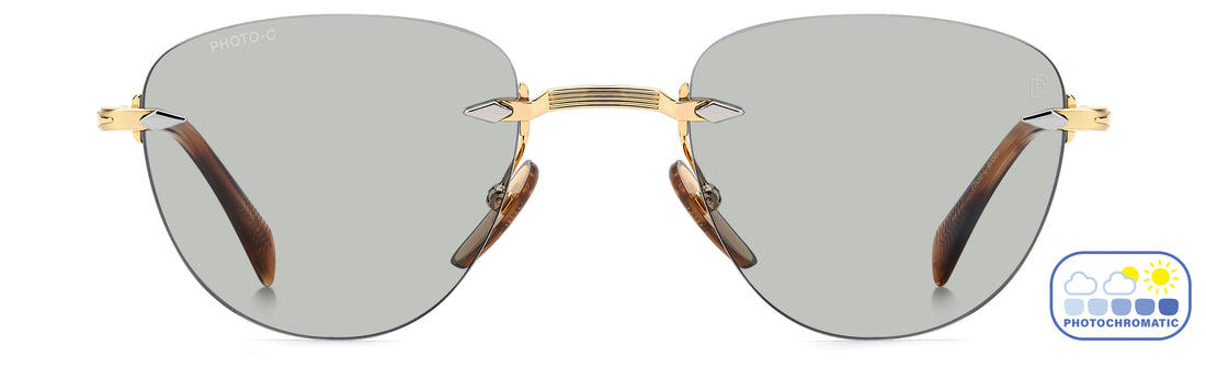 Óculos de sol david beckham db 1224/s t5u 8j dorado square masculino tamanho 51mm - Vista de detalhe