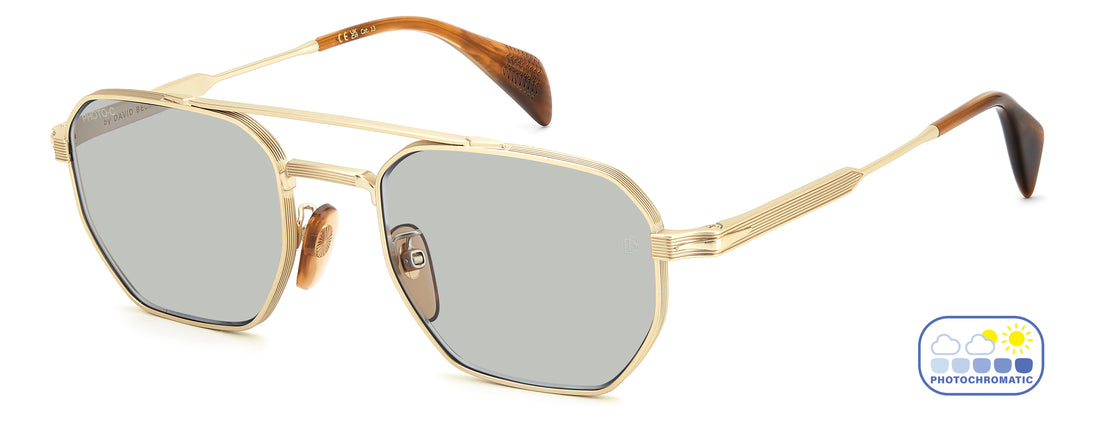 Óculos de sol david beckham db 1229/s t5u 8j dorado navigator masculino tamanho 52mm - Vista principal