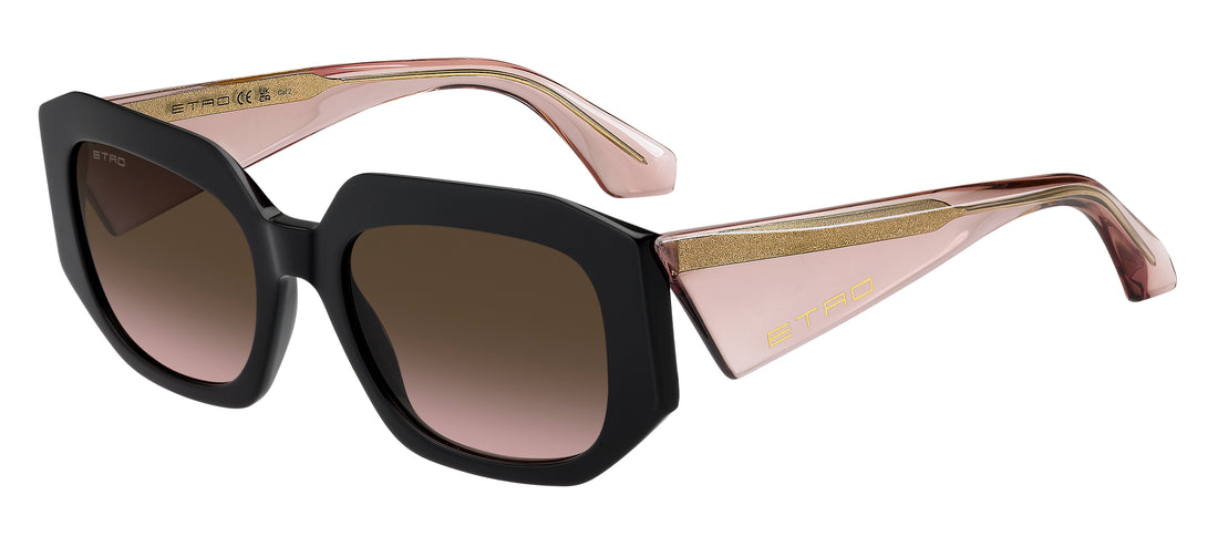 Sunglasses etro 0123/s 3h2 m2 negro rectangular femenino size 55mm - Main view