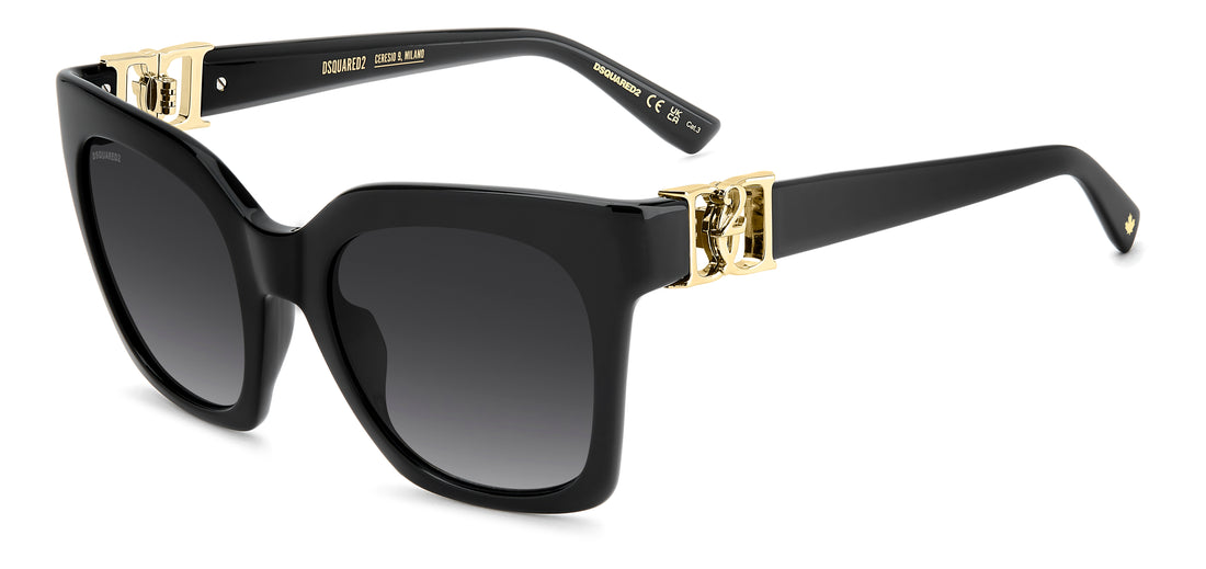 Gafas de sol dsquared2 d2 0207/s 807 9o negro cat eye femenino talla 52mm - Vista principal