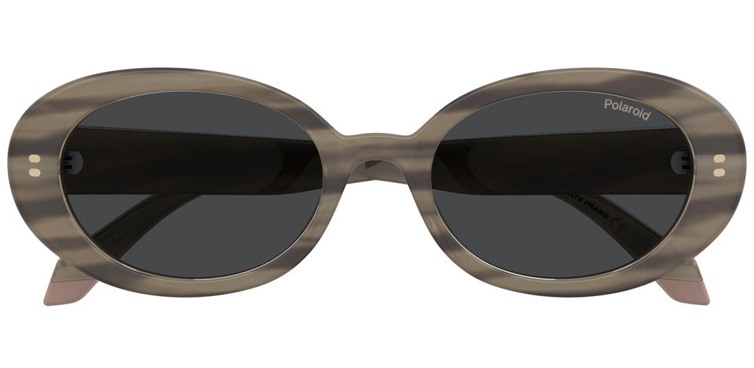 Occhiali da sole polaroid pld 6253/s/x wr9 m9 marron oval femenino taglia 52mm - Vista dettagliata