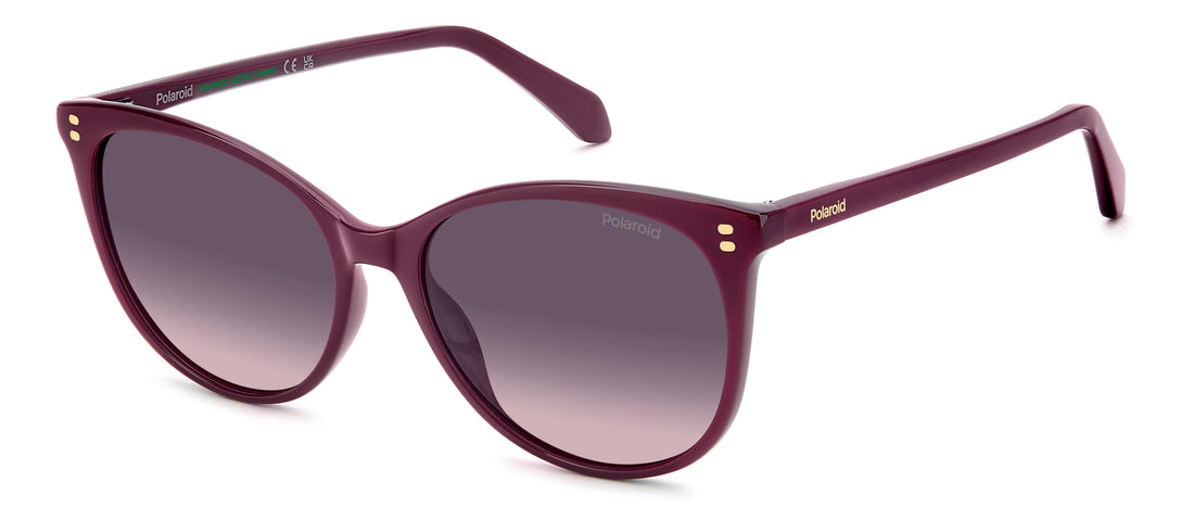 Óculos de sol polaroid pld 4200/s/x b3v xw violeta cat eye femenino tamanho 56mm - Vista principal