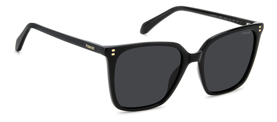Gafas de sol polaroid pld 4201/s/x 807 m9 negro square femenino talla 55mm - Vista de detalle