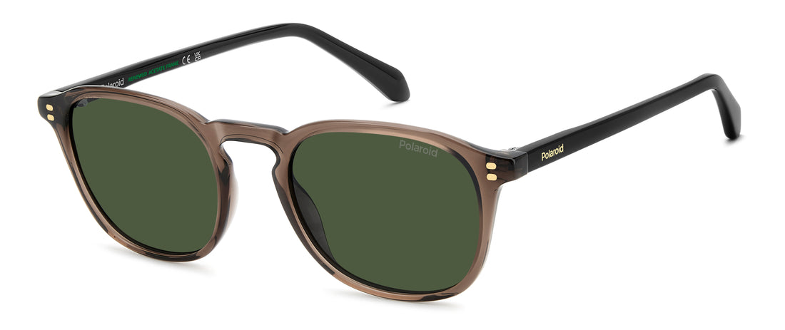 Óculos de sol polaroid pld 4203/s/x 09q uc marron round masculino tamanho 51mm - Vista principal