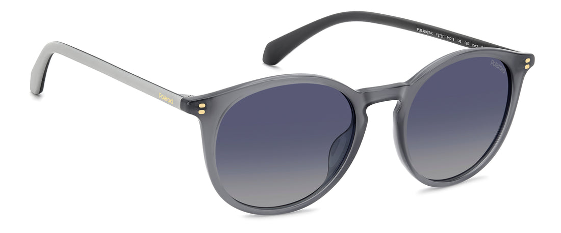 Óculos de sol polaroid pld 4206/s/x yb7 z7 plateado pantos masculino tamanho 51mm - Vista de detalhe