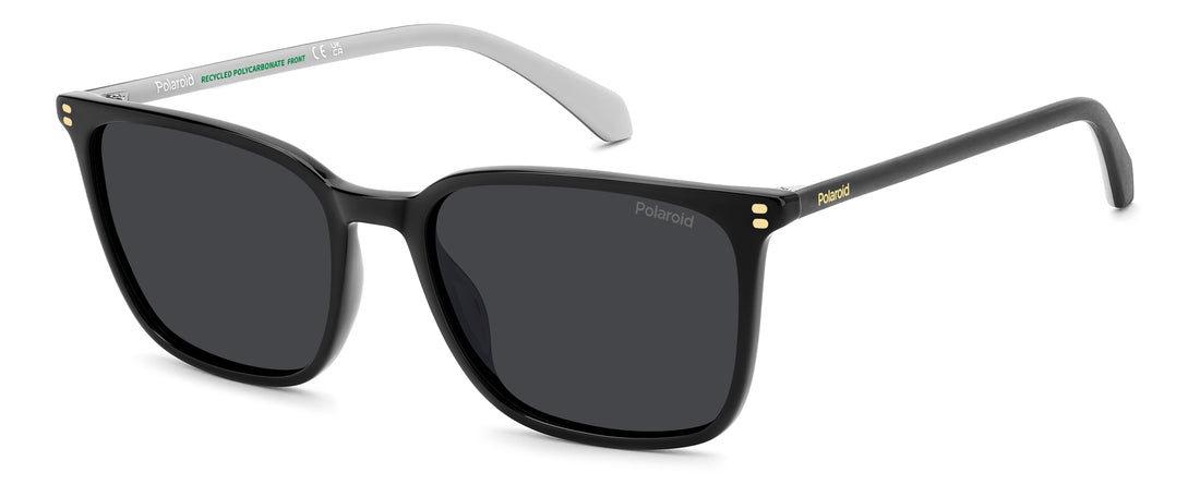 Óculos de sol polaroid pld 4207/s/x 807 m9 negro rectangular masculino tamanho 55mm - Vista principal