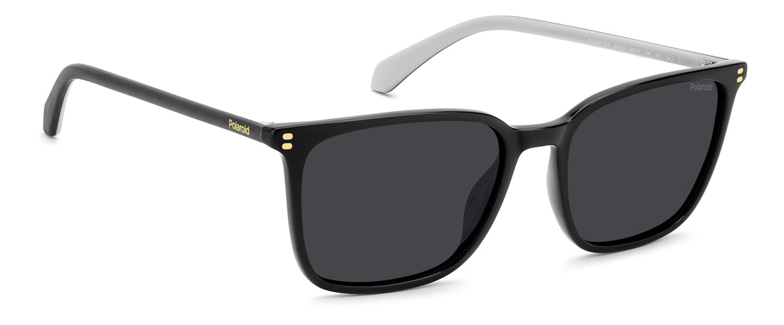 Óculos de sol polaroid pld 4207/s/x 807 m9 negro rectangular masculino tamanho 55mm - Vista de detalhe