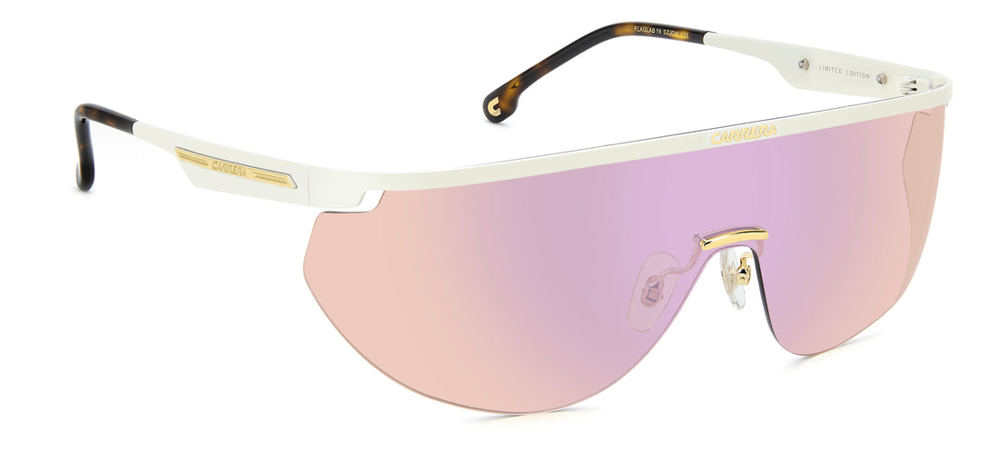 Gafas de sol carrera flaglab 19 szj dw beige rectangular femenino talla 99mm - Vista de detalle