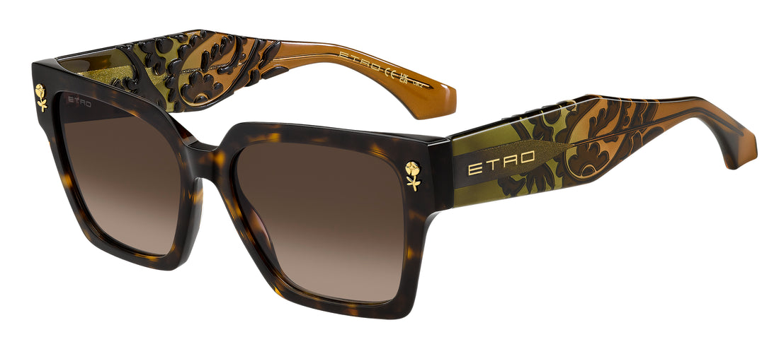 Óculos de sol etro 0128/s 086 ha havana rectangular femenino tamanho 55mm - Vista principal