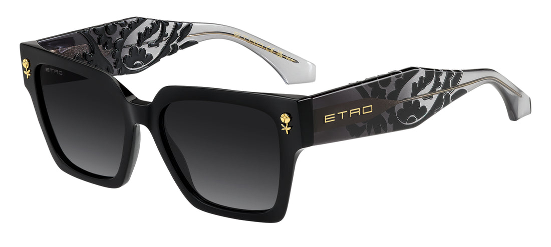 Óculos de sol etro 0128/s 807 9o negro rectangular femenino tamanho 55mm - Vista principal