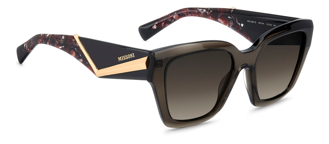 Gafas de sol missoni mis 0267/s kb7 ha grey square femenino talla 53mm - Vista de detalle