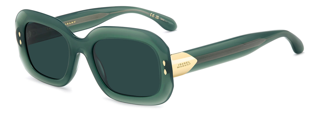 Óculos de sol isabel marant im 0246/s 1ed ku verde rectangular femenino tamanho 53mm - Vista principal