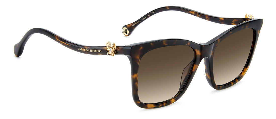Sonnenbrillen carolina herrera her 0394/g/s 086 ha havana rectangular femenino größe 55mm - Detailansicht