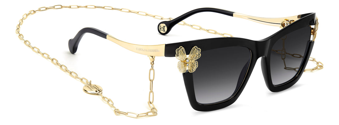 Gafas de sol carolina herrera her 0399/s 807 9o negro cat eye femenino talla 54mm - Vista de detalle