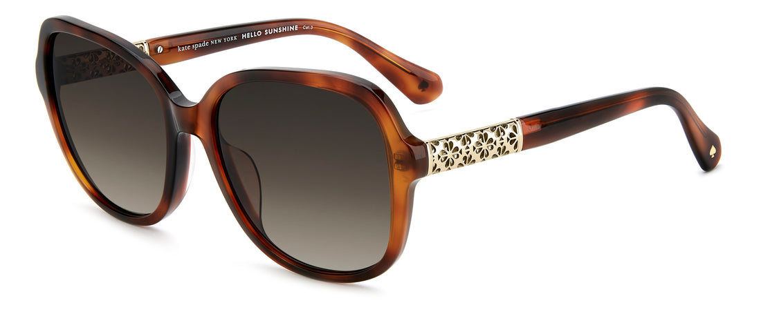 Sunglasses kate spade ks eliza 2/g/s 086 ha havana round femenino size 57mm - Main view