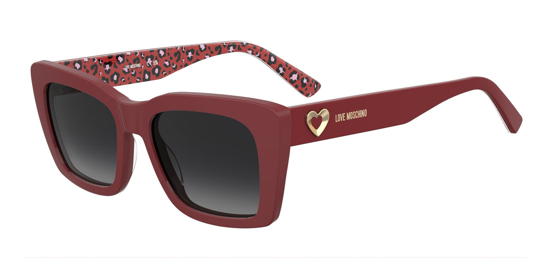 Lunettes de soleil moschino love mol106/s c9a 9o rojo rectangular femenino taille 52mm - Vue principale