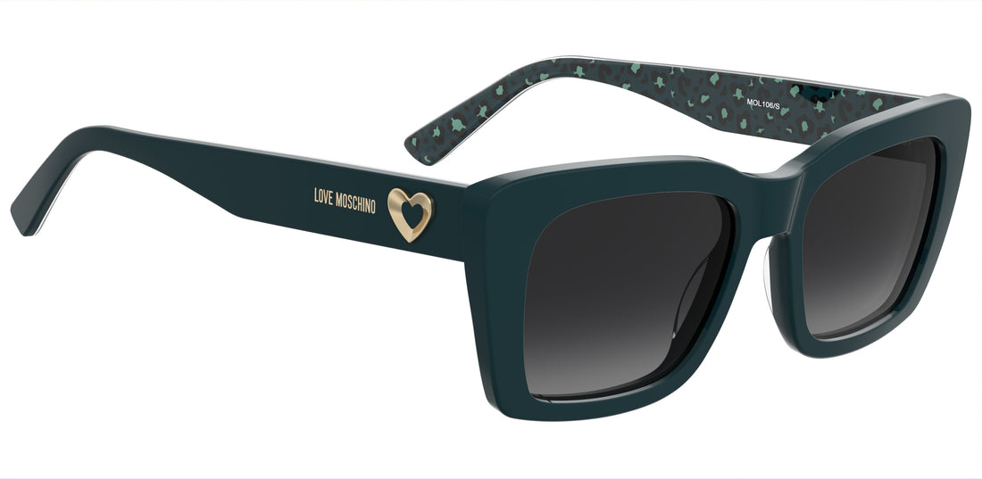 Lunettes de soleil moschino love mol106/s zi9 9o verde rectangular femenino taille 52mm - Vue détaillée